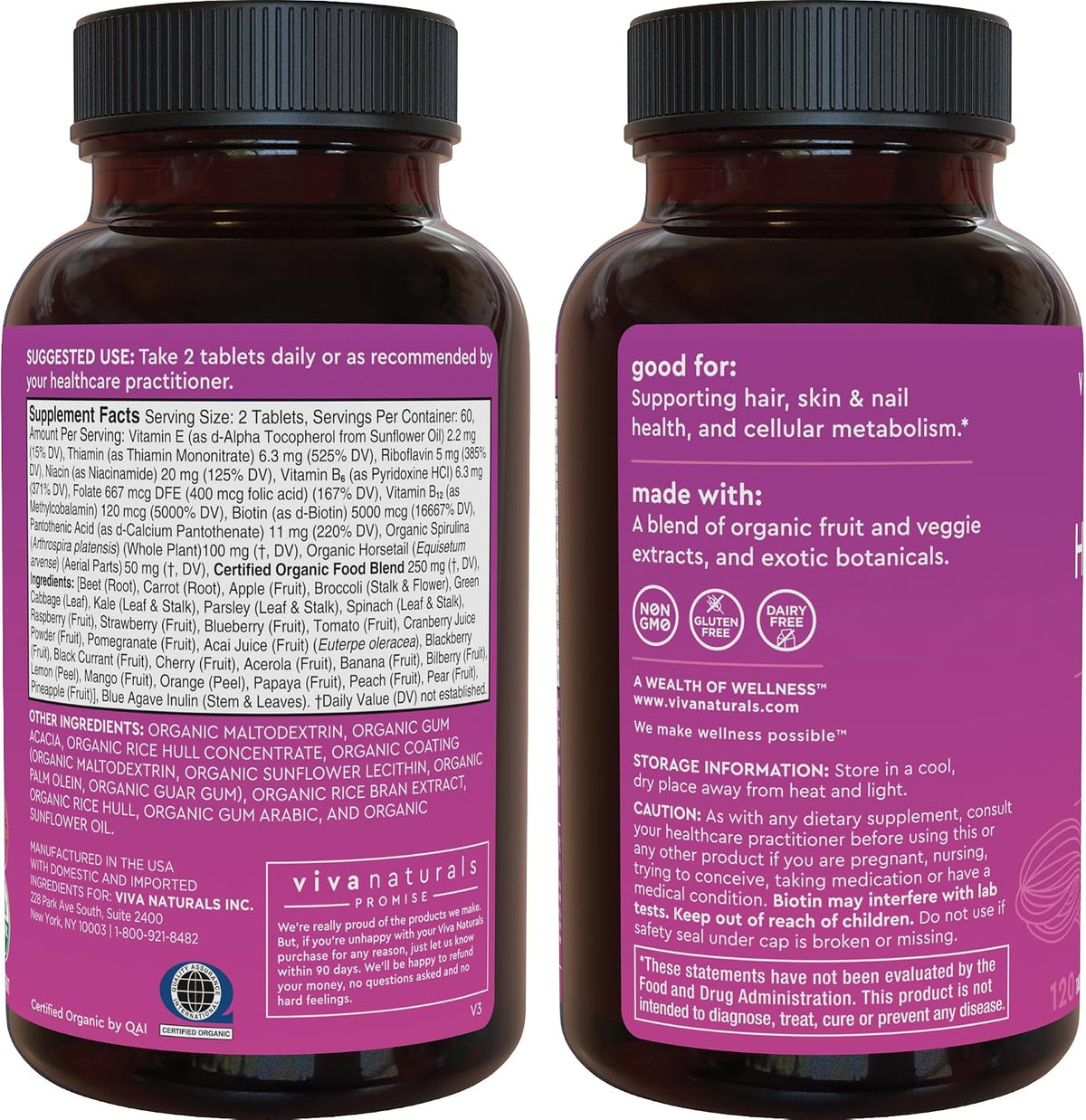 Viva Naturals Biotin 5000 mcg – Organic – Nail strength: Biotin helps maintain normal nails, with many users – Image 10