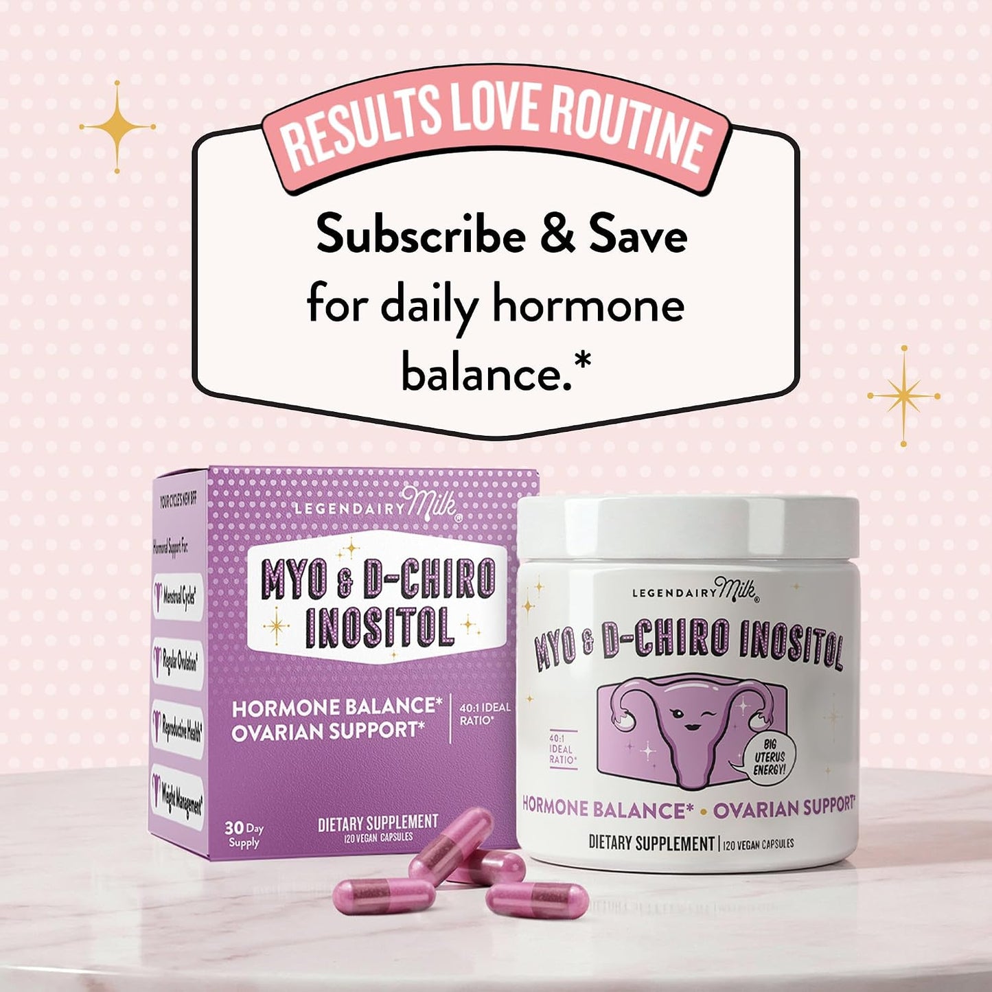 Legendairy Milk Myo-Inositol & D-Chiro Inositol 40:1 Ratio Vegan Capsules, 120 Capsules - görsel 8
