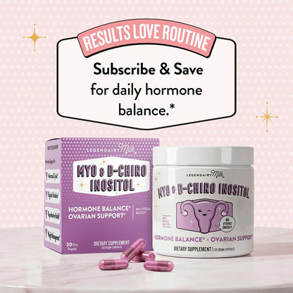 Legendairy Milk Myo-Inositol & D-Chiro Inositol 40:1 Ratio Vegan Capsules, 120 Capsules