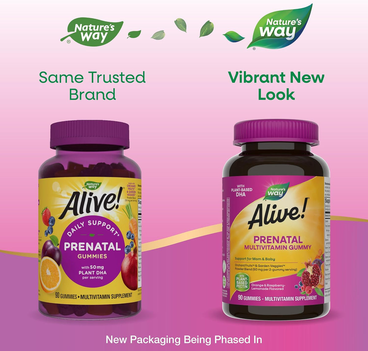 Nature's Way Alive! Gummy Prenatal Vitamins, 90 Gummies – Plant-Based DHA, Vegetarian, Gluten-free - görsel 2