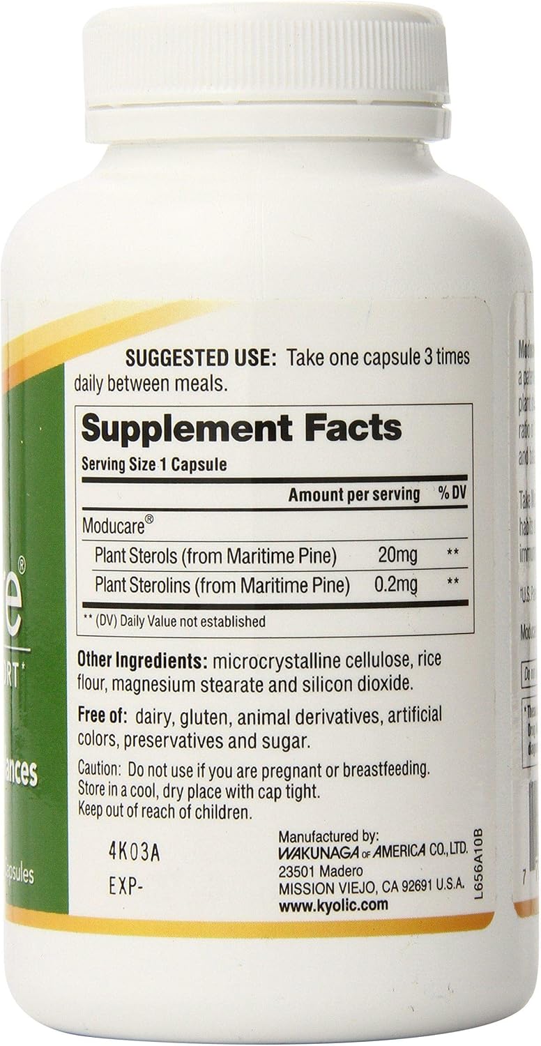 Kyolic Moducare, Plant Sterol Complex, 180 Vegetarian Capsules - görsel 3