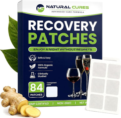 Recovery Patches 84 Pack - Wake Up Refreshed and Energised with Skin-Friendly Patch - Strong Adhesive for Secure Fit - Natural Ingredients for Quick Recovery