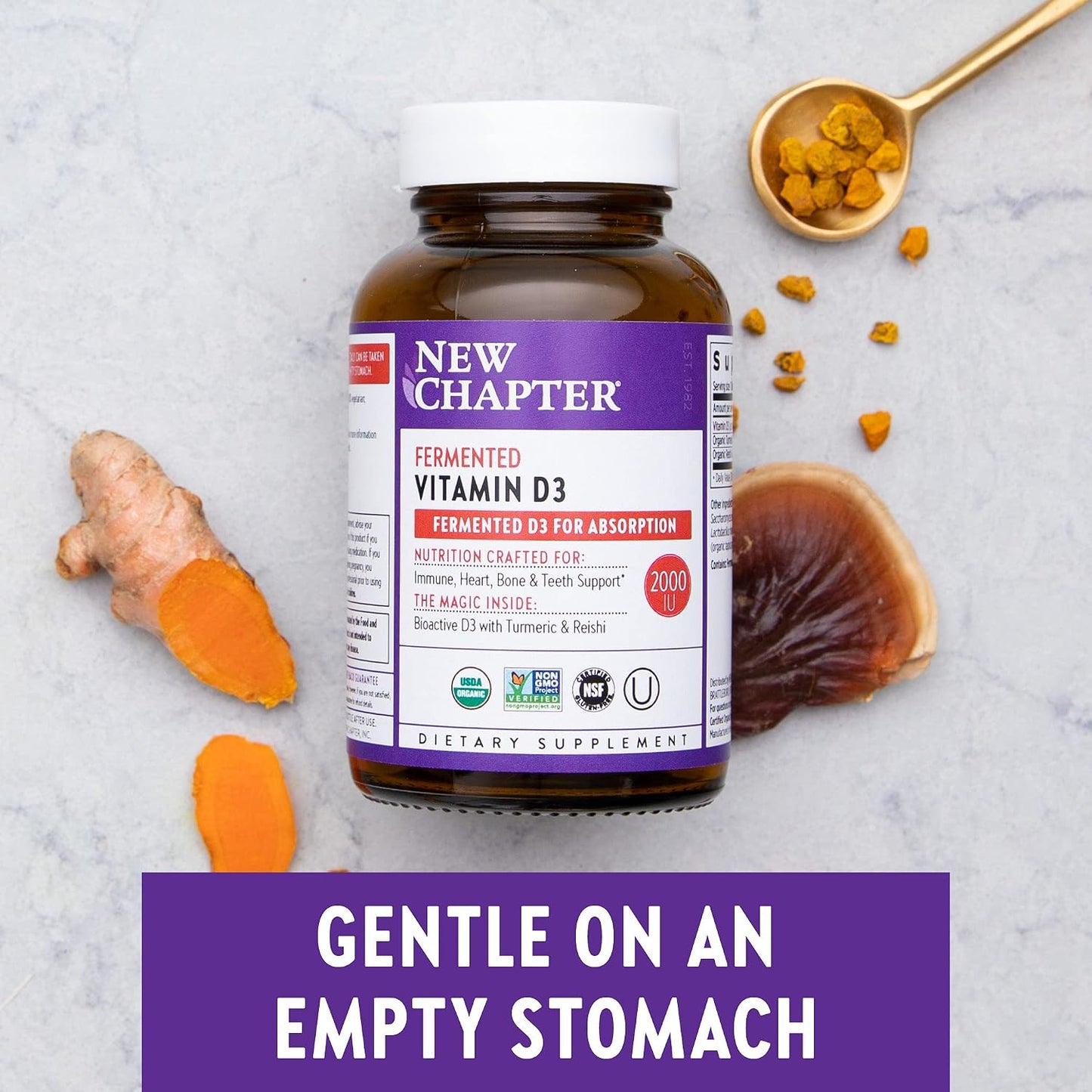 New Chapter Fermented Vitamin D3, 30 Count - görsel 7
