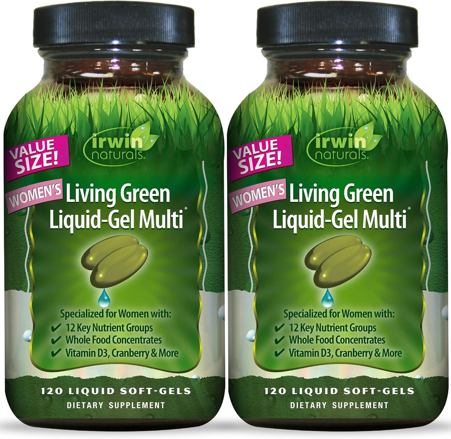 Irwin Naturals Women's Living Green Liquid-Gel Multivitamin - 90 Softgels - görsel 10
