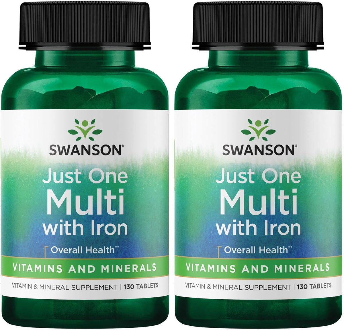 Swanson Century Formula Multivitamin with Iron - 130 Tablets (2-Pack) - görsel 1