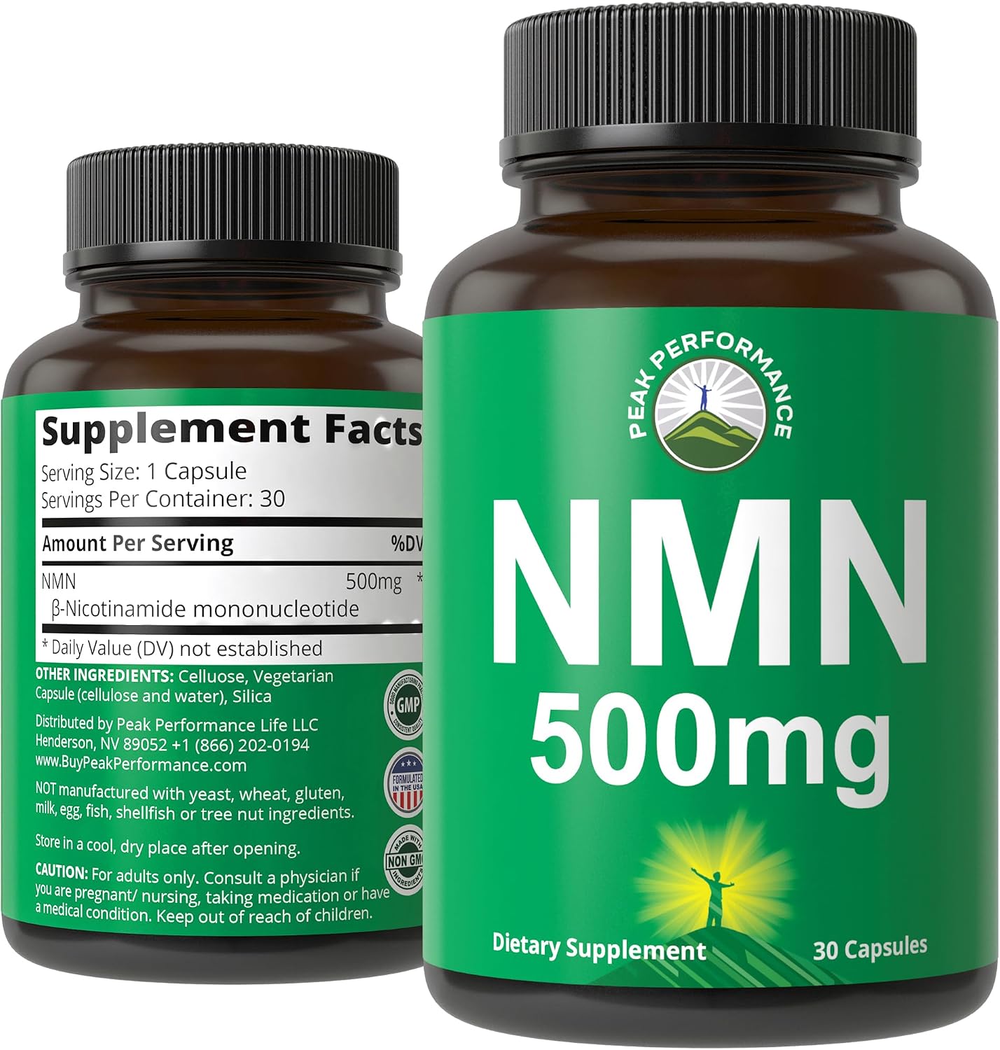 NMN Supplement – Stabilised Nicotinamide Mononucleotide 500mg per Capsule | Ultra High Strength (2 Capsules = 1,000mg) for NAD+ Boost and Healthy Ageing - görsel 1