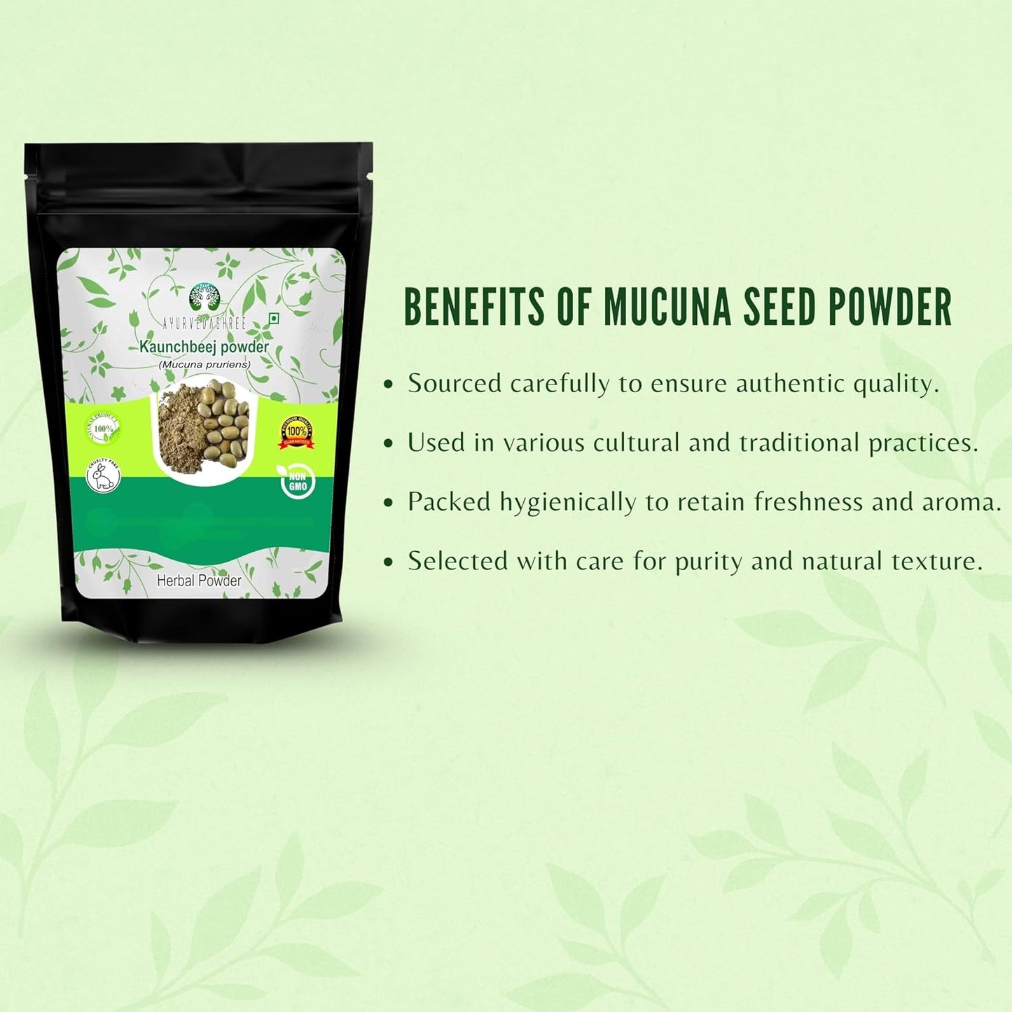 Ayurvedashree Mucuna Seed Powder (Kapikacchu/Kaunch Beej) - 200g - görsel 5