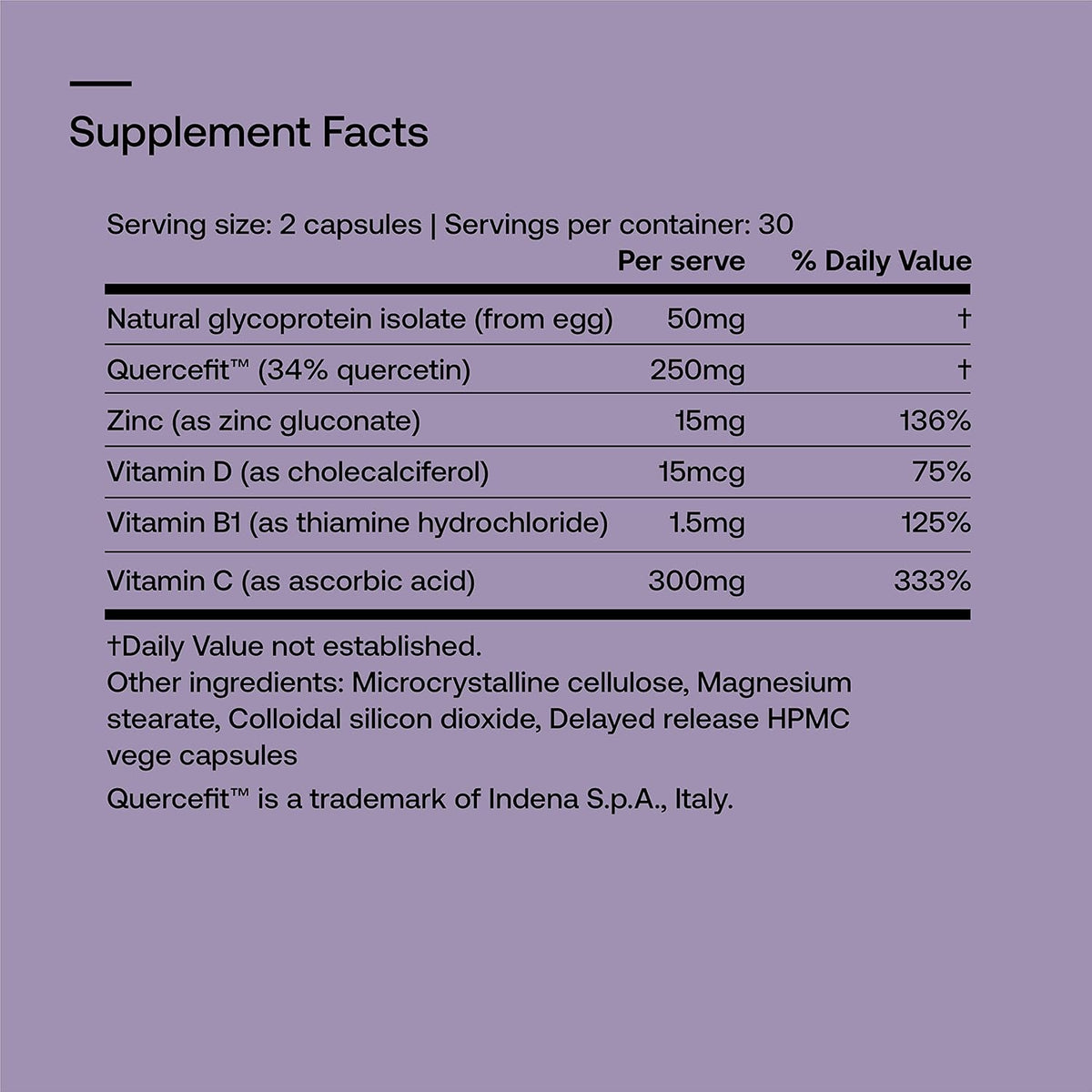 SRW Imm¹ Defence – Immune Support Supplement with Muno-IgY, Quercetin & Zinc | 60 Capsules - görsel 5