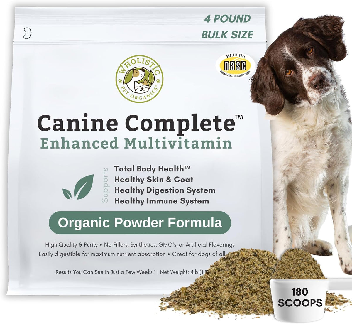 Wholistic Pet Organics Canine Complete Dog Multivitamin Powder, 1.8 kg - görsel 1