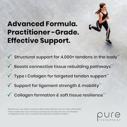 Pure Therapro Rx Acute Injury | Tendon & Ligament Support | Once Daily Clinical Dose | Hydrolysed Type I Collagen & Liposomal Vitamin C | Pharmaceutical Grade (90 Capsules)