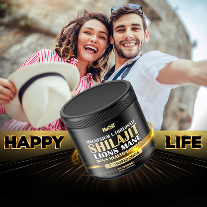 NUQIIT Shilajit Men’s Health Complex with Magnesium, Lion’s Mane, Ashwagandha and Maca Root – 60 Vegan Capsules