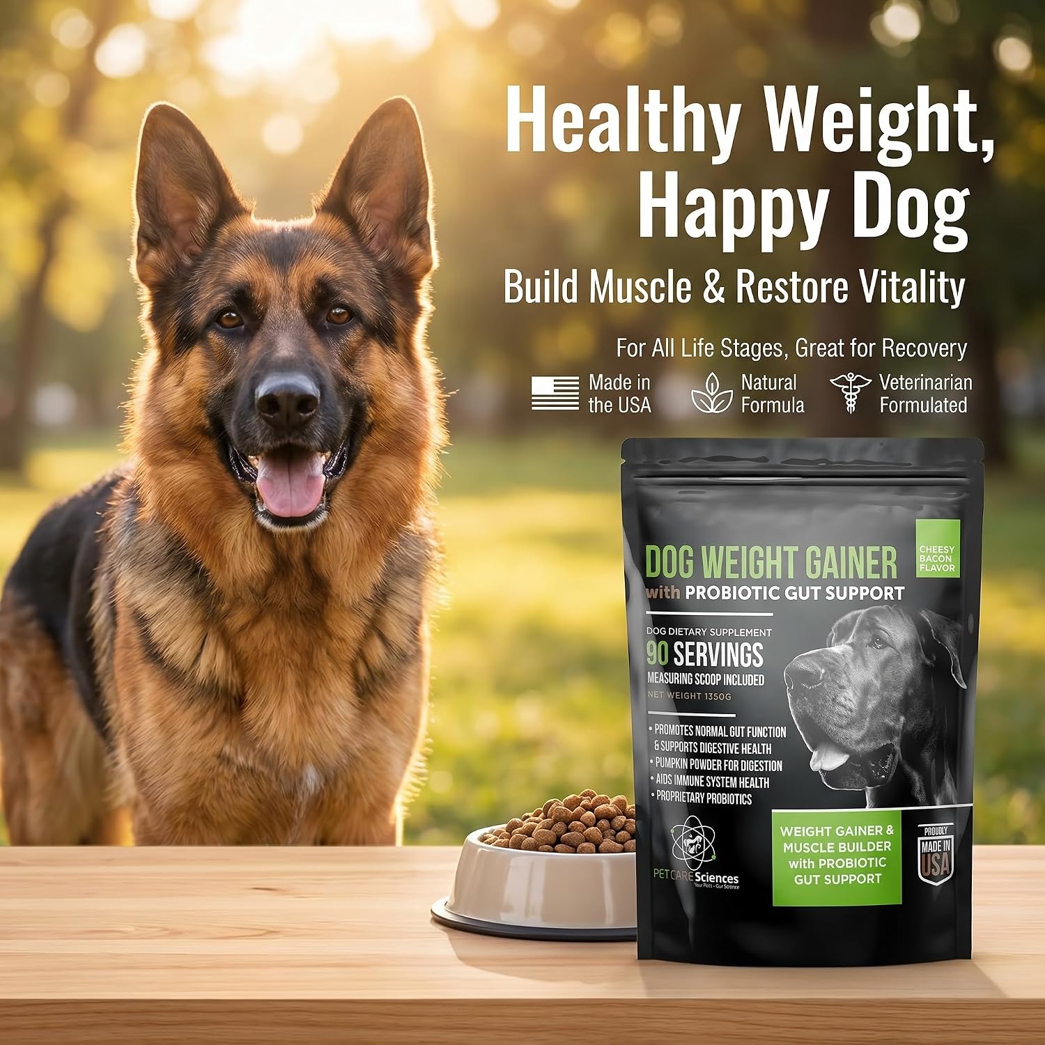 Dog Weight Gainer with Probiotic Digestive Support – 90 Servings - görsel 3