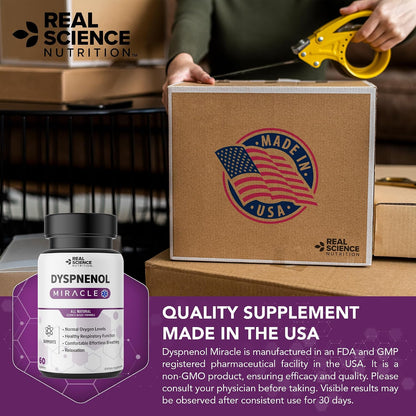 Real Science Dyspnenol - Natural Lung Support Supplement, 60 Capsules