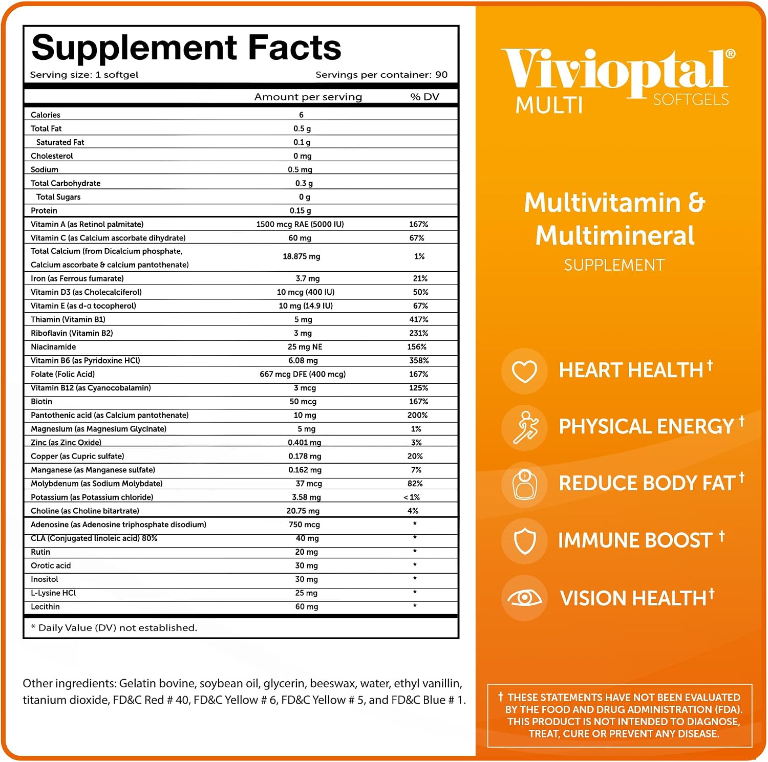 Vivioptal Multi, 90 Softgels, Multivitamin & Multimineral, Gluten-free, German Formula - görsel 6
