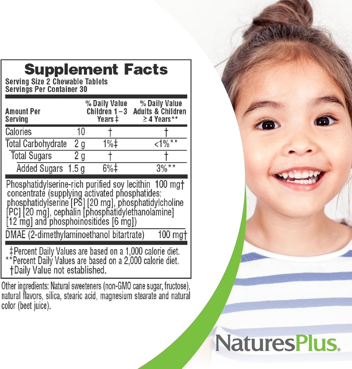 NaturesPlus Pedi-Active - 60 Chewable Tablets - Mixed Berry Flavour - Children's Cognitive Support Supplement - görsel 4