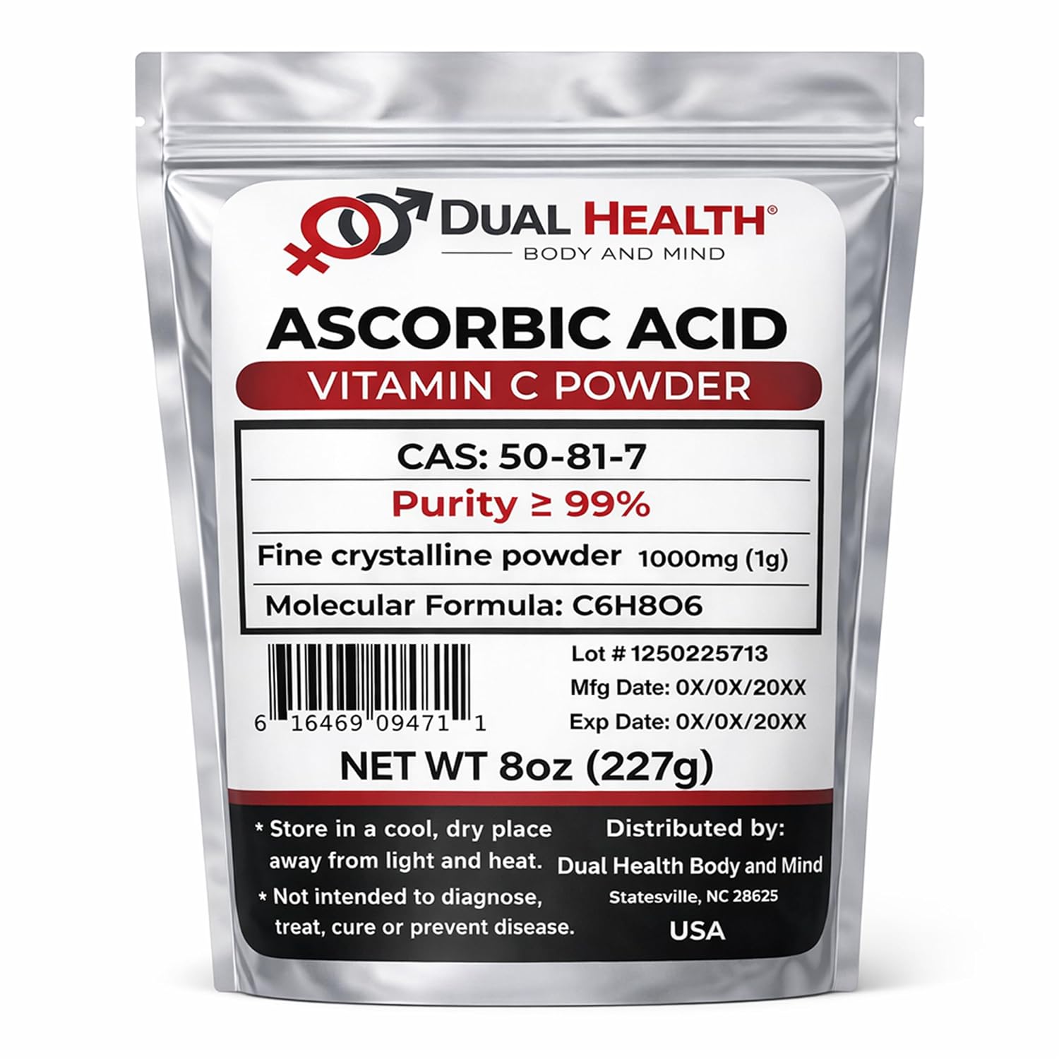Ascorbic Acid (454 g) Pure Vitamin C Powder - Non-GMO, High Potency, Fine Crystals - görsel 9