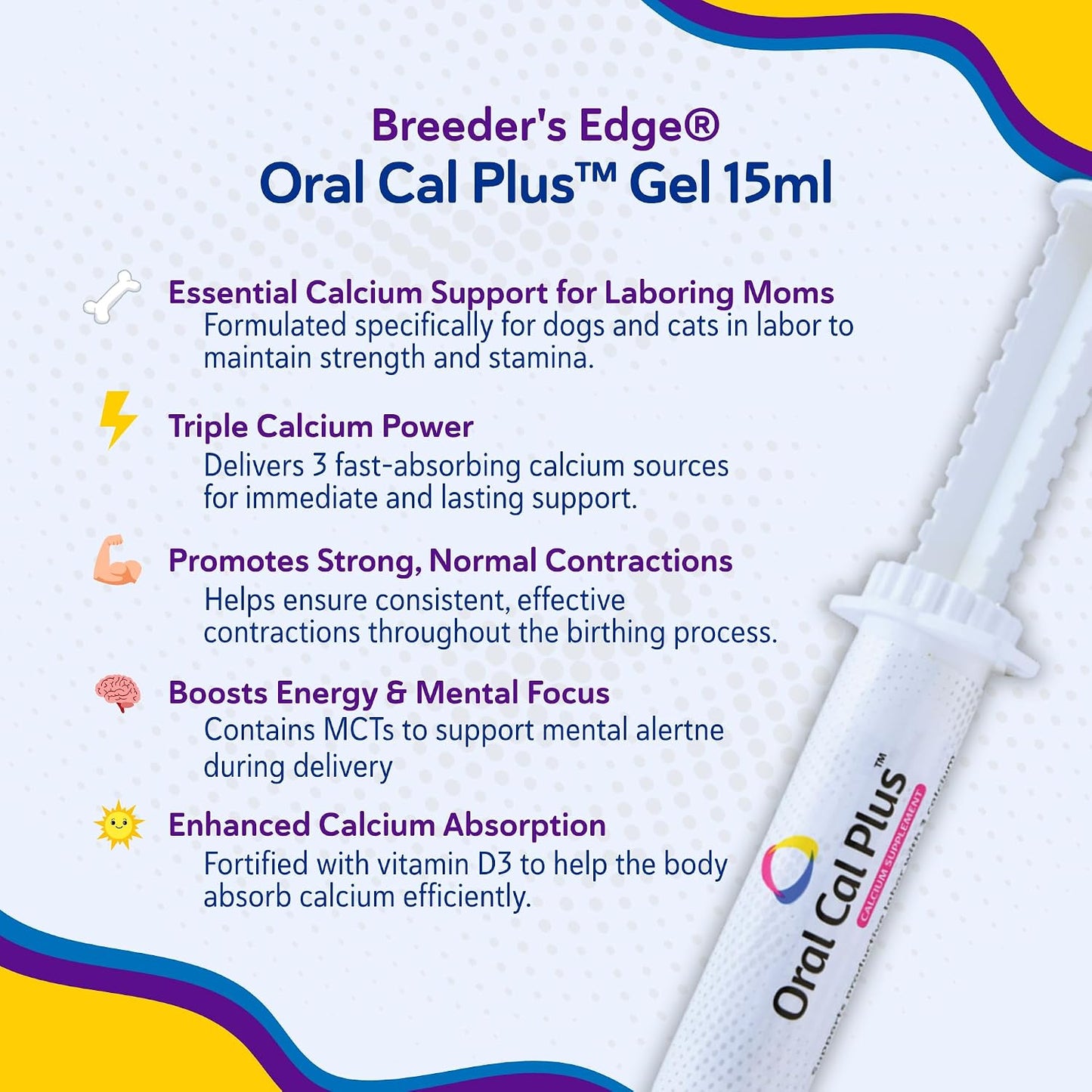Breeder's Edge Oral Cal Plus Gel – Calcium Supplement for Dogs and Cats in Labour, 15ml Paste - görsel 7