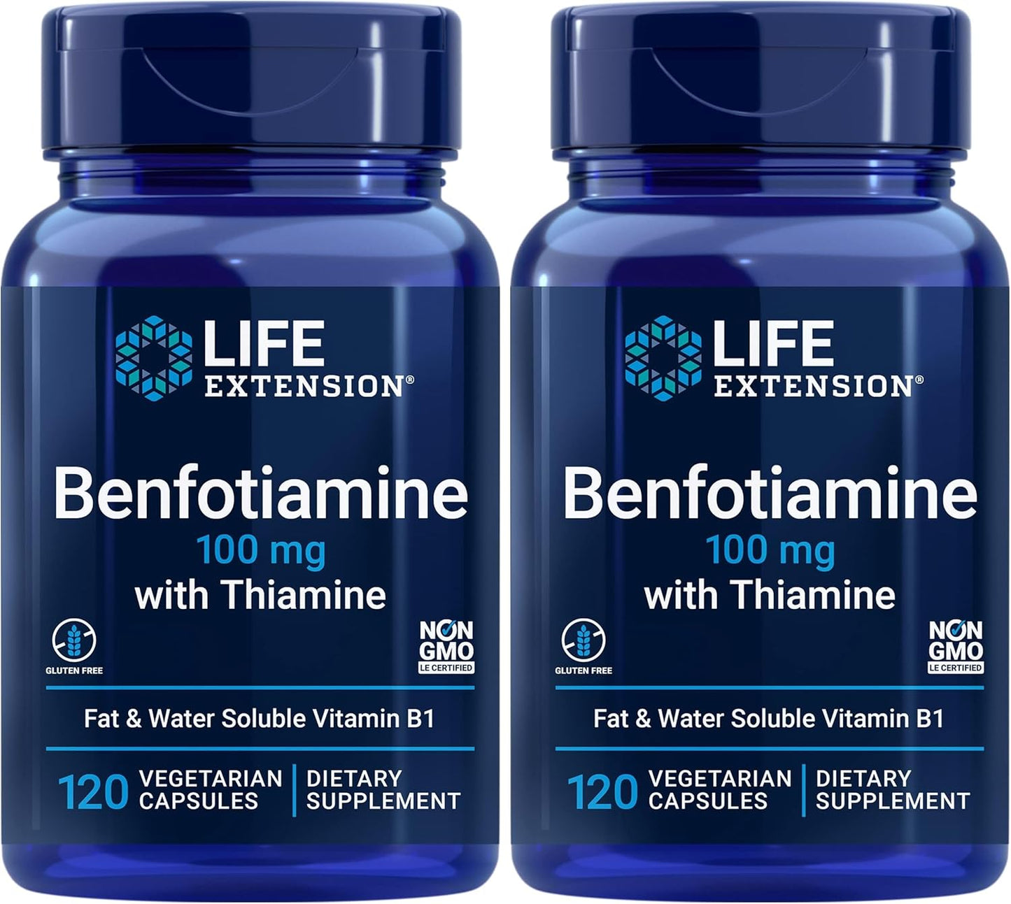 Life Extension Benfotiamine with Thiamine - 100 mg - 120 Vegetarian Capsules - görsel 6