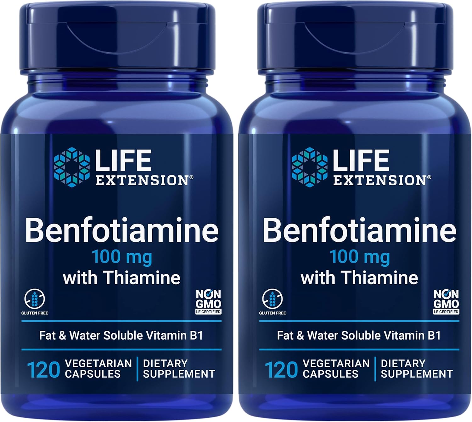Life Extension Benfotiamine with Thiamine - 100 mg - 120 Vegetarian Capsules - görsel 6