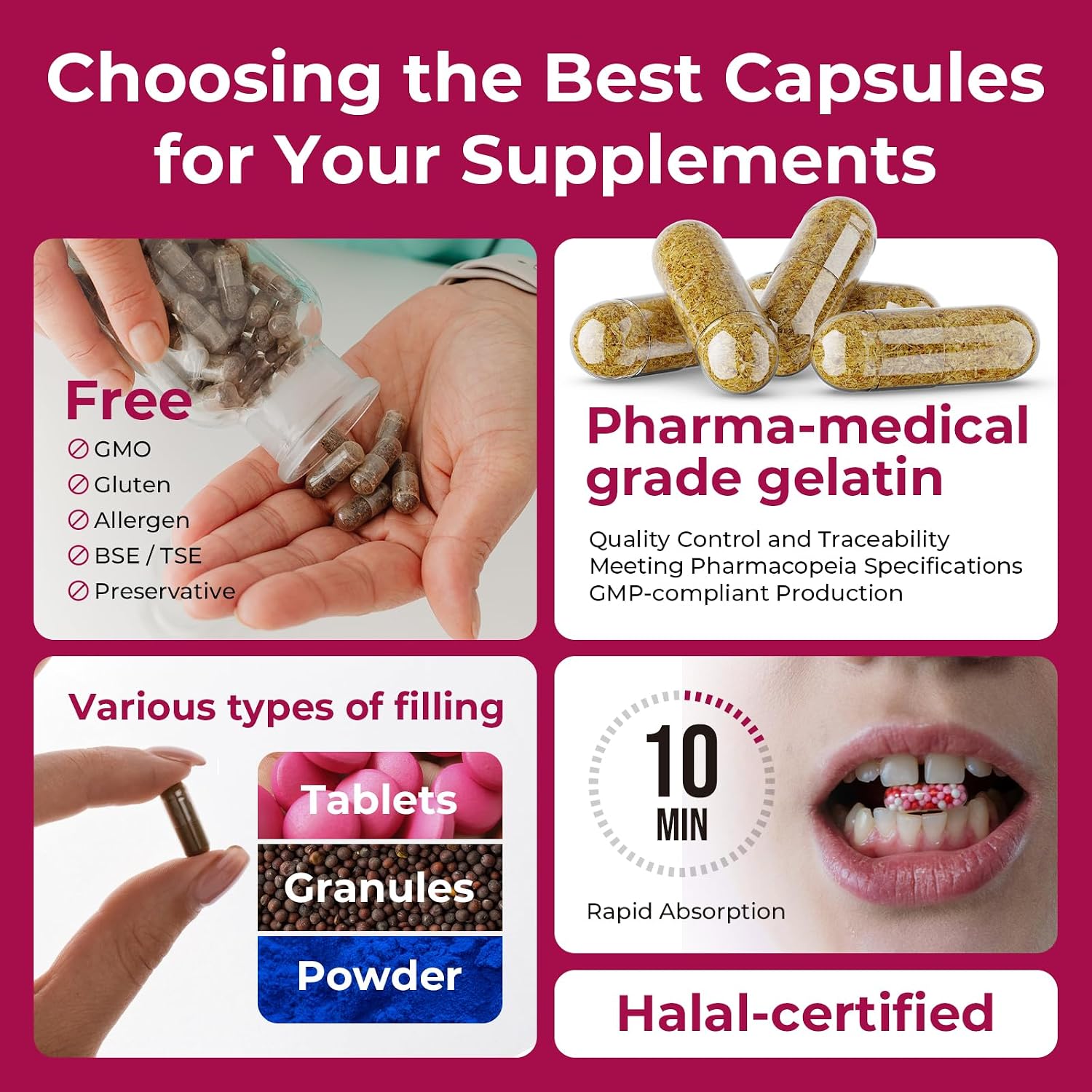 ATLEMISME Empty Gelatin Capsules Size 2 (1000 Count) with 2 Micro Lab Spoons - görsel 6