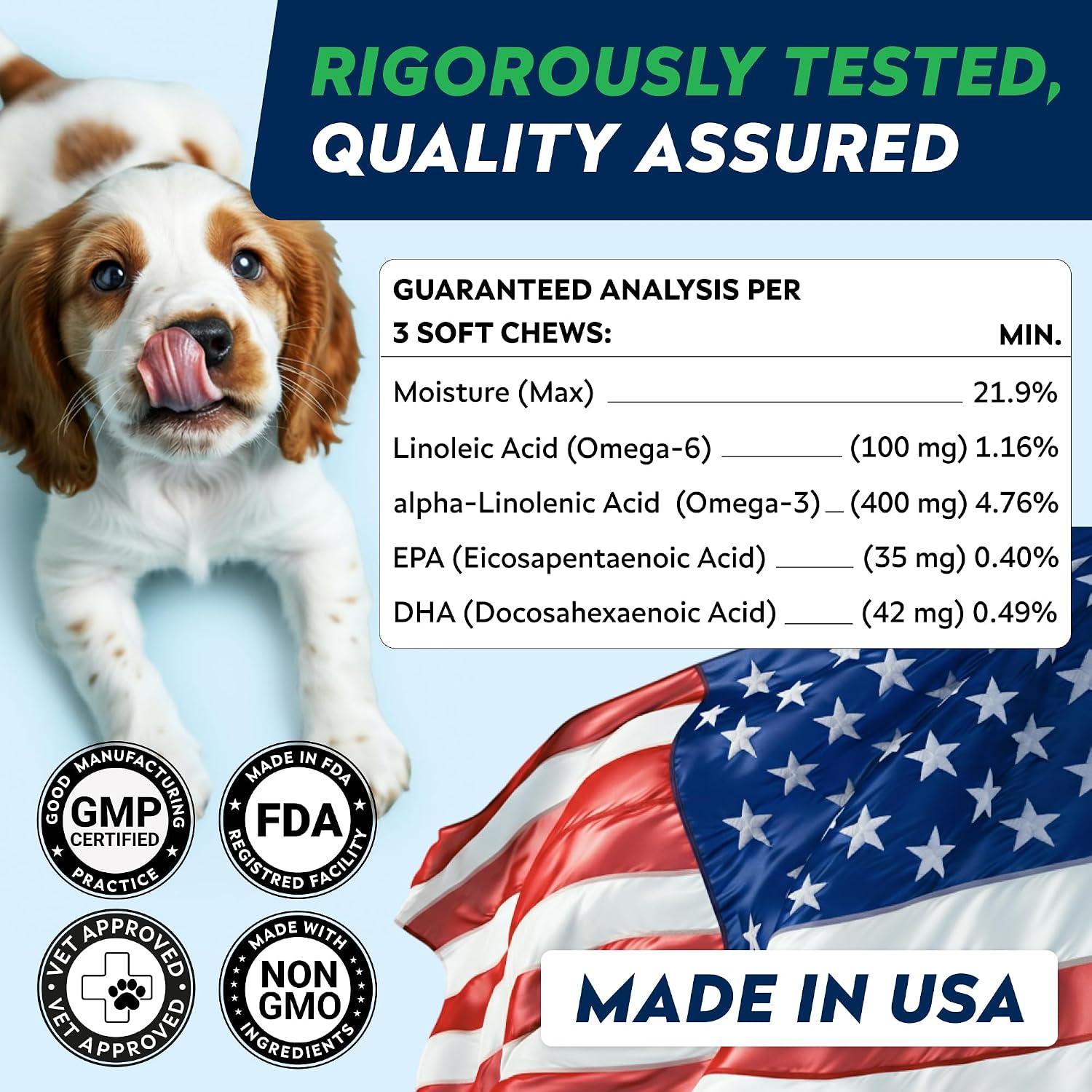StrellaLab Omega-3 for Dogs - Fish Oil Chews (180 Chews) - görsel 5