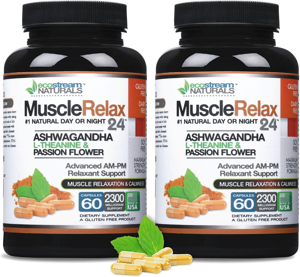 ecostream Naturals Original Muscle Relaxant 24/7 Day/Night Maximum Strength with Magnesium (3-Pack) - görsel 7