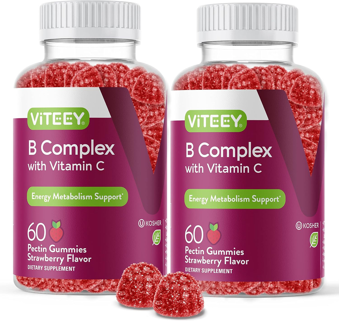 Viteey Vitamin B Complex Gummies with Vitamin C - 60 Count - görsel 7