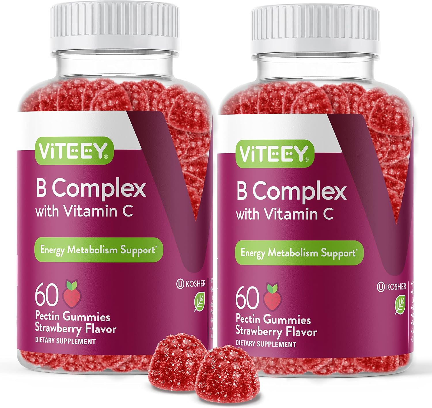Viteey Vitamin B Complex Gummies with Vitamin C - 60 Count - görsel 7