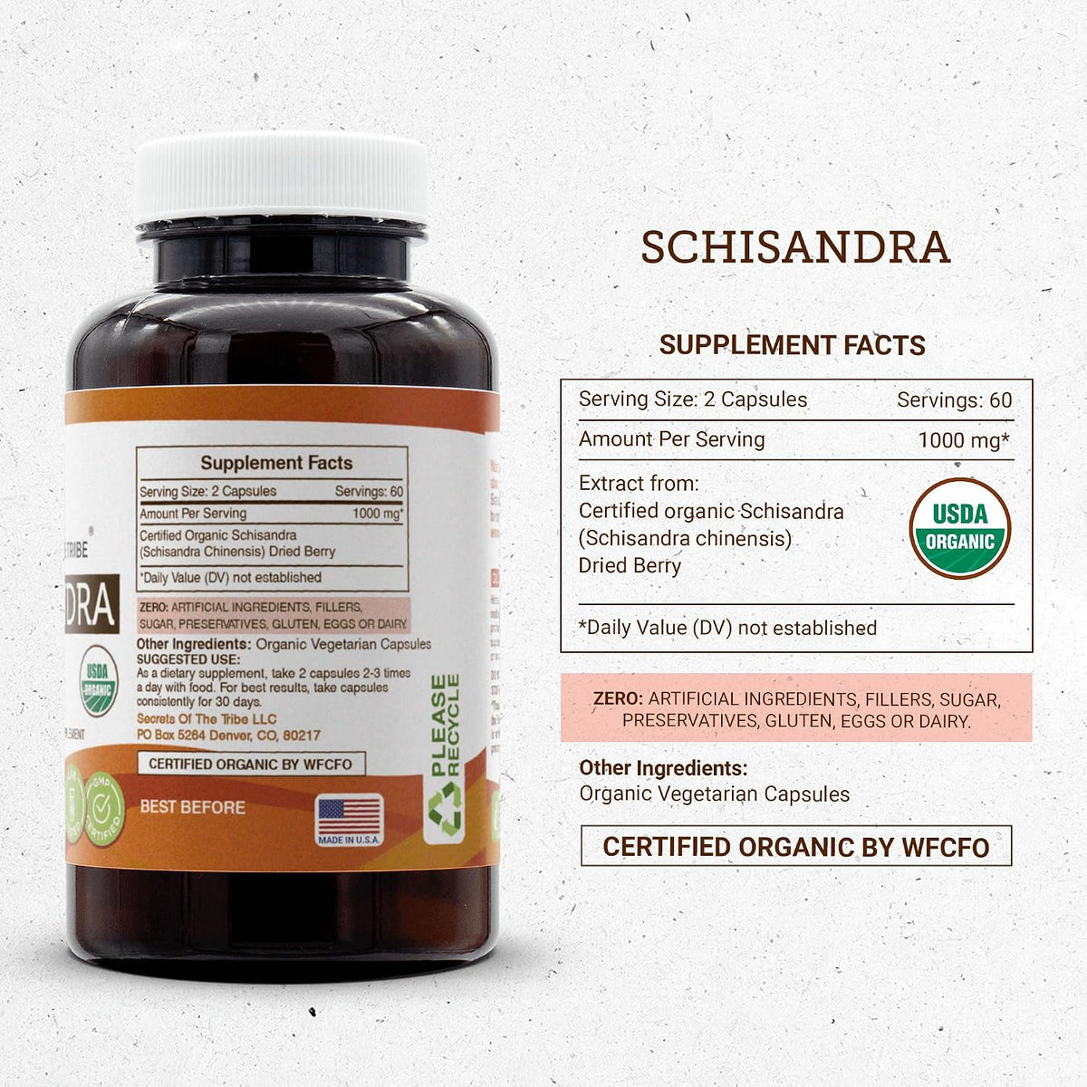 Secrets of the Tribe Schisandra Organic – 120 Capsules - görsel 4