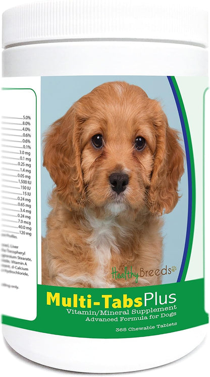 Healthy Breeds Cavapoo Multi-Tabs Plus – Vitamin A – Contributes to normal vision and skin health. – Image 1