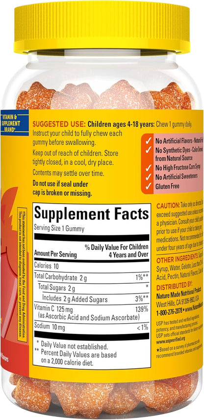Nature Made Kids First Vitamin C Gummies, Tangerine Flavour, 110 Gummies