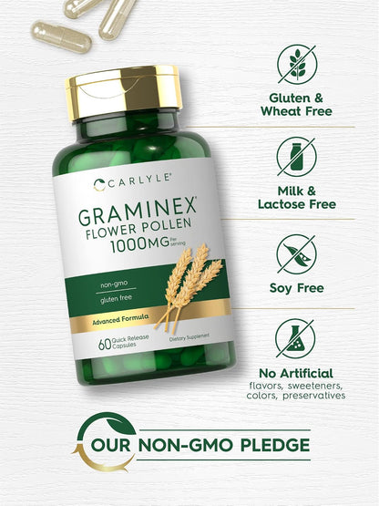 Carlyle Graminex Flower Pollen Extract 1000 mg | 60 Capsules