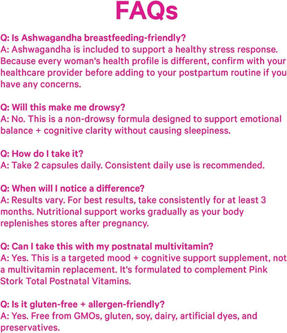 Pink Stork Postnatal Mood Support – 30-Day Supply