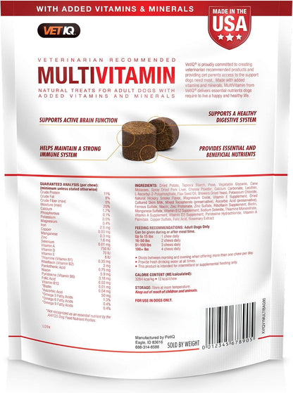 VetIQ Multivitamin for Dogs, Soft Chews, 90 Count
