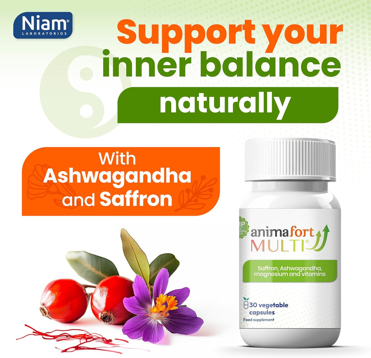 AnimaFort Multi – Ashwagandha KSM-66 & Saffron Supplement with Vitamin B & Magnesium - görsel 2