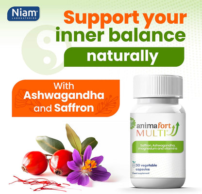 AnimaFort Multi – Ashwagandha KSM-66 & Saffron Supplement with Vitamin B & Magnesium
