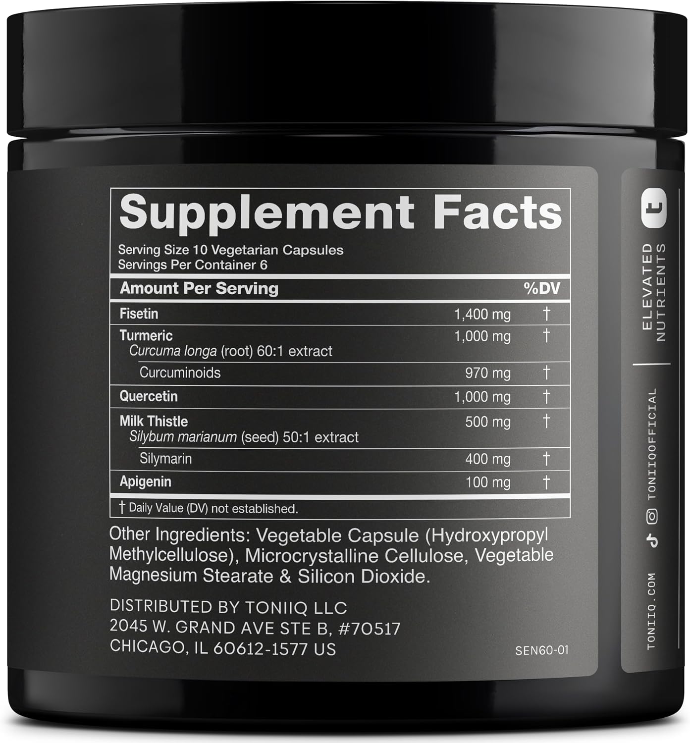 Fisetin Supplement – Ultra High Potency Senolytic Blend with Quercetin, Curcumin 97%, Apigenin & Milk Thistle – 3 Month Supply - görsel 2