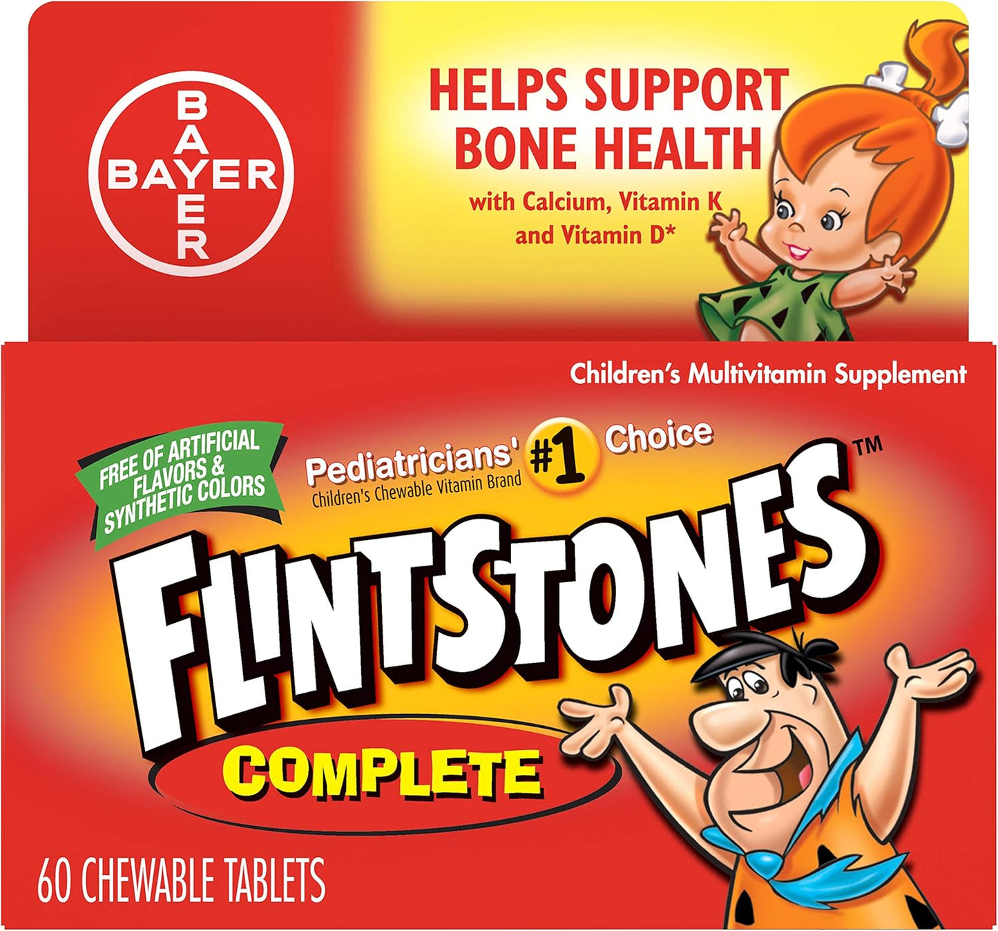 Flintstones Complete Children's Multivitamin – Tasti Smooth Chewable Tablets, 240 Count - görsel 1