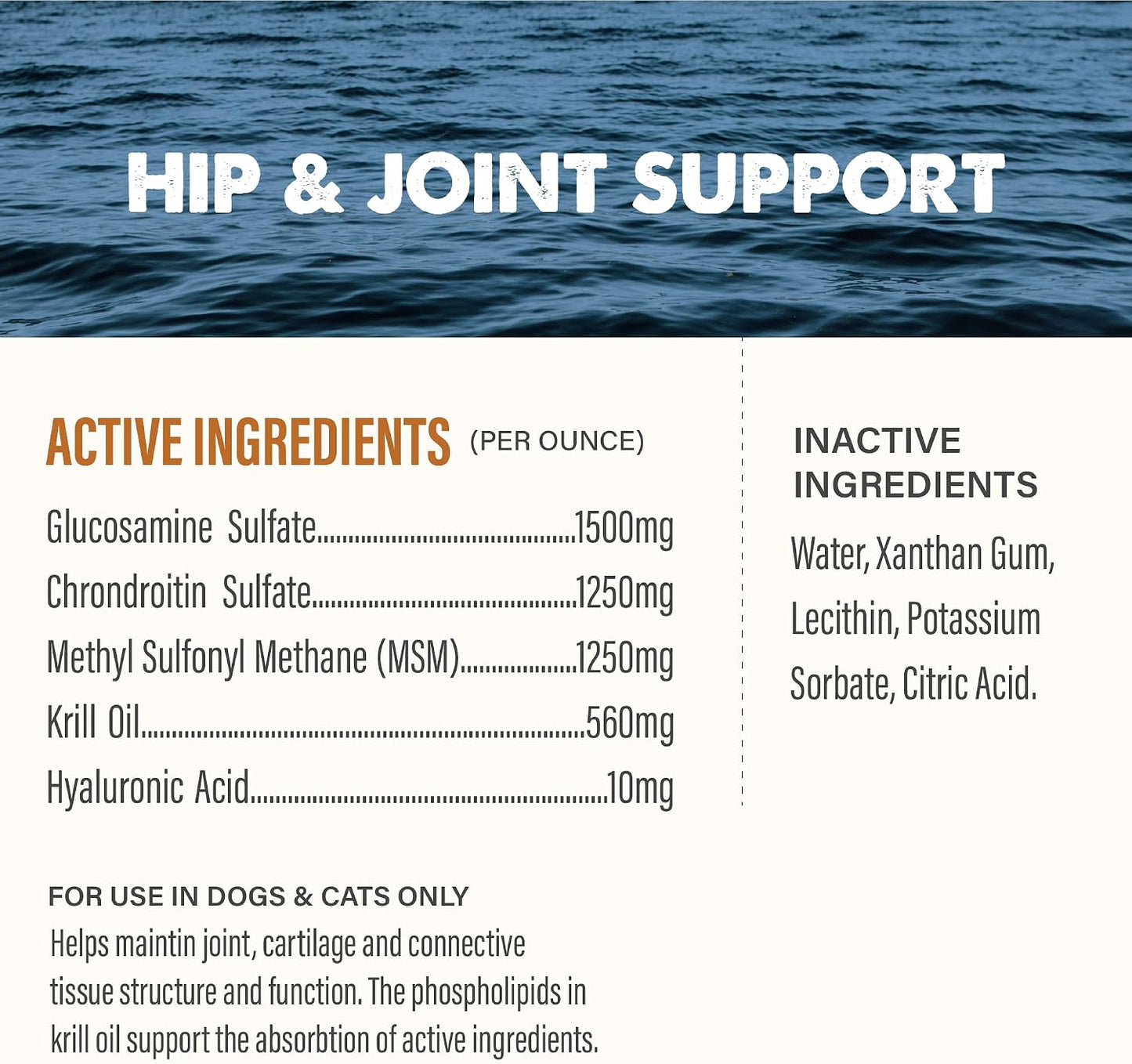Grizzly Pet Products Joint Aid Liquid – Hip and Joint Health Food Supplement for Dogs and Cats, 473ml (16 fl oz) - görsel 3