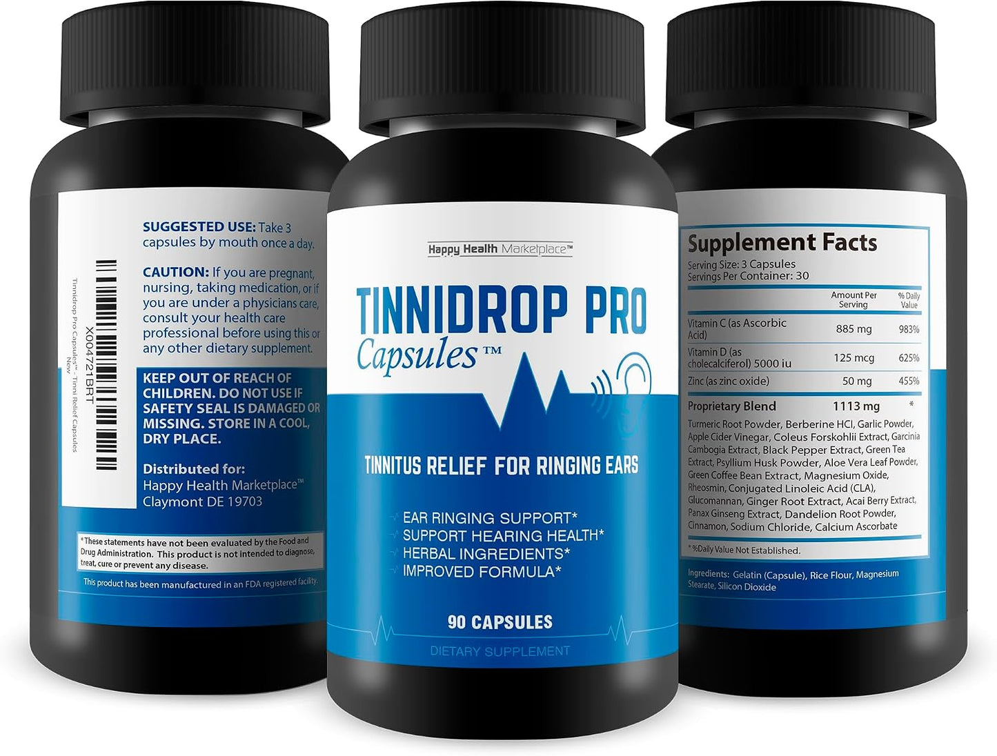 Tinnidrop Pro Capsules - Tinnitus Support Supplement for Ringing Ears - görsel 4
