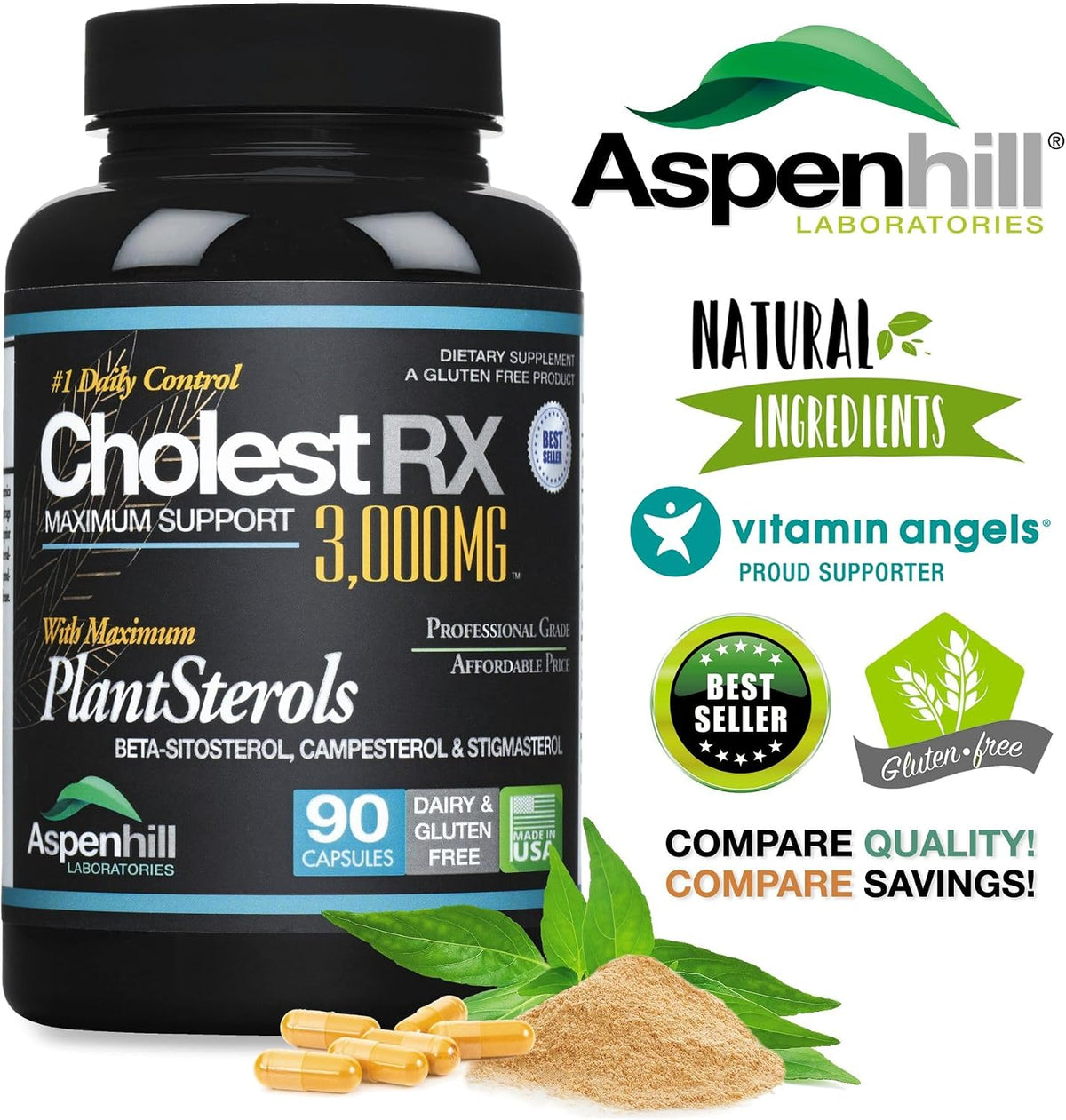 Triple Strength PhytoSterol Complex - CholestRX - Beta-Sitosterol 3,000mg - 90 Capsules - görsel 4
