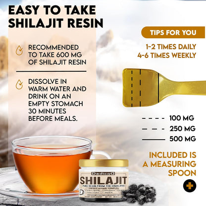 DEDICAD 30g Himalayan Shilajit Resin with Herbal Complex