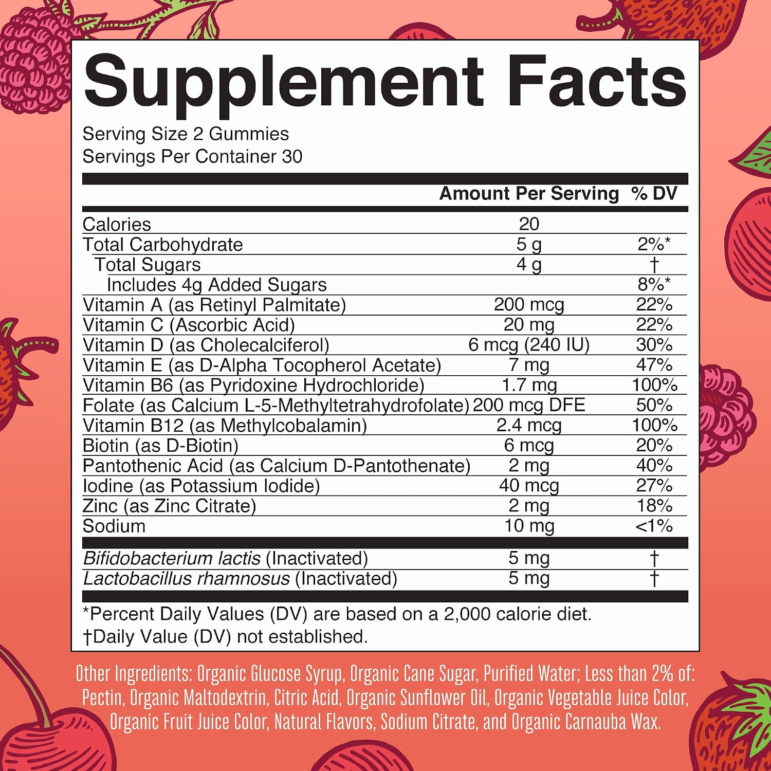 MaryRuth's Organic Kids Multivitamin + Postbiotic Gummies, Ages 4 and Over, 60 Gummies - görsel 2
