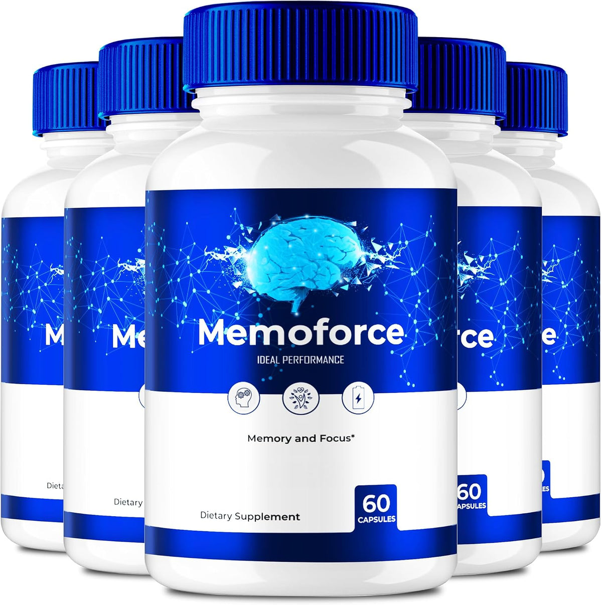 Memoforce Brain – Advanced Formula for Memory & Focus, Maximum Strength, Brain Health Support (5 Pack) - görsel 1