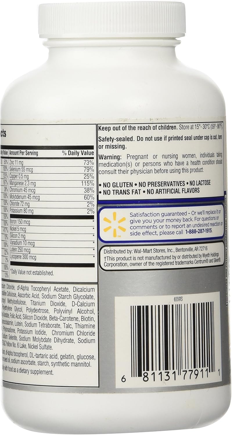 Equate Mature Adults 50+ Multivitamin – 220 Tablets - görsel 3