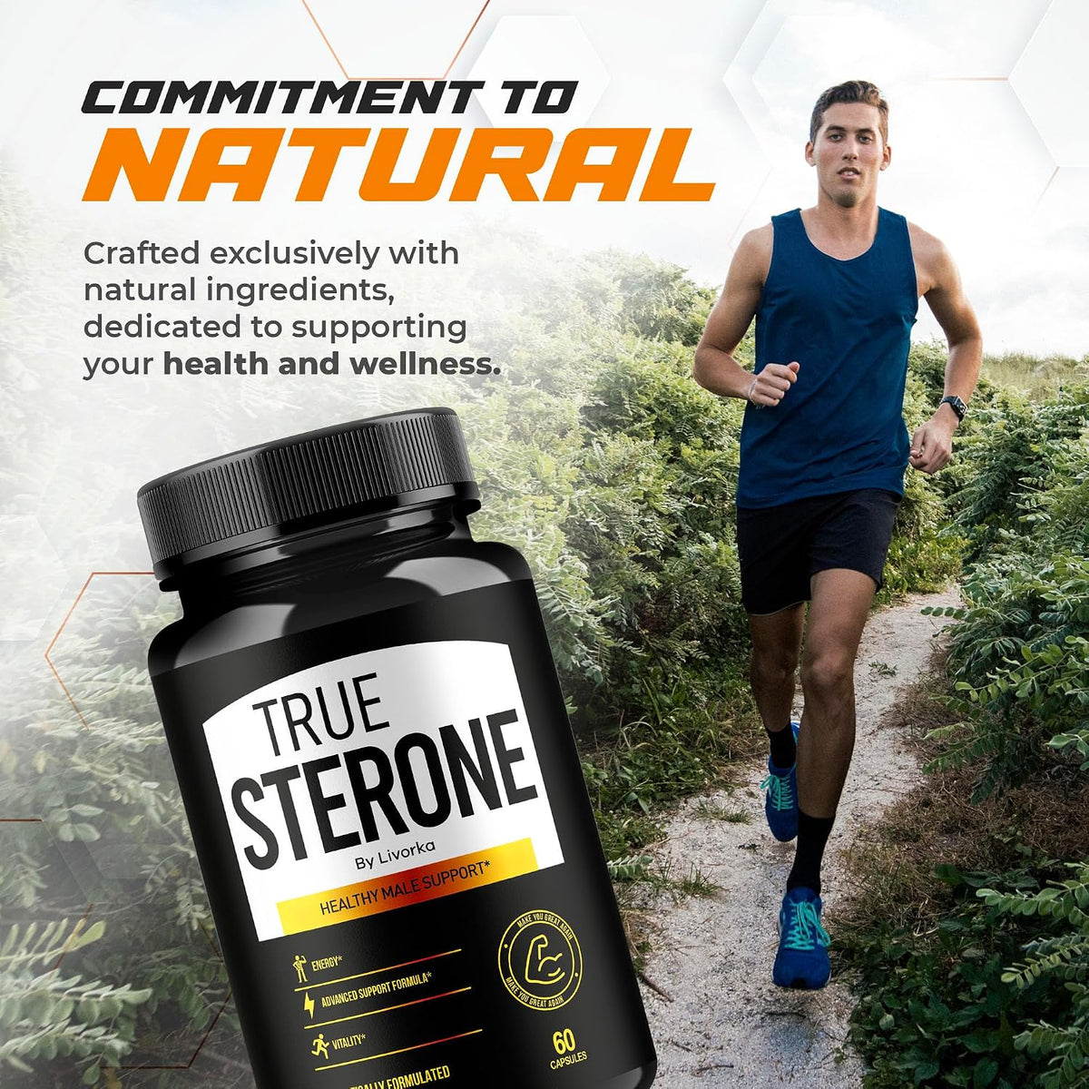 (2 Pack) True Sterone Capsules, TrueSterone, True Sterone Pill, Capsules True Sterone, True Sterone Vitamin Tablets, True Sterone Advanced Formula, True Sterone Reviews 120 Capsules for 2 Months - görsel 4