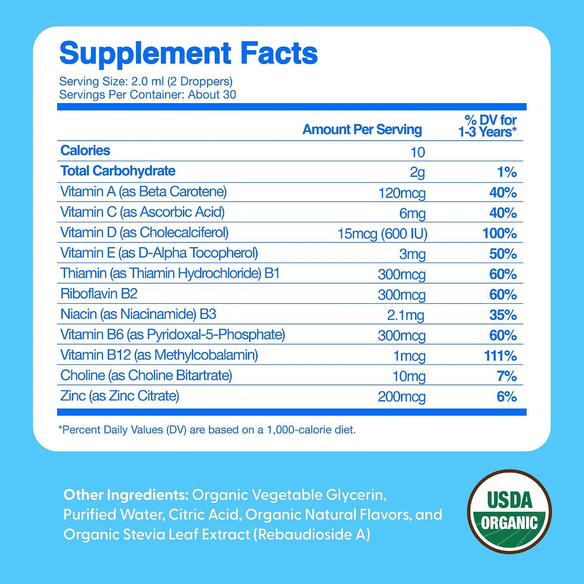 Feel Great Vitamins Organic Multivitamin Liquid for Children, 60 ml - görsel 4