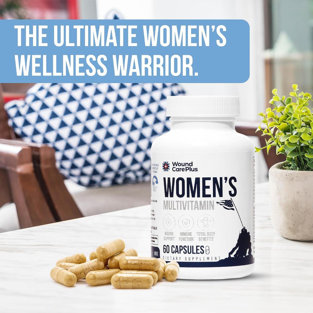 Wound Care Plus Women's Multivitamin - Complete Vitamin & Mineral Complex - 60 Capsules - görsel 4