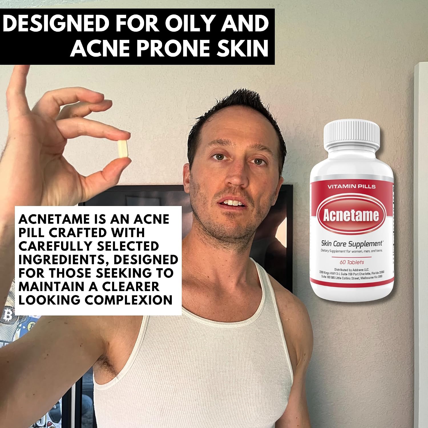 Acnetame Acne Tablets 2 Pack 120 Tablets – Vitamin Supplements for Breakouts - görsel 3
