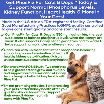 PhosFix for Cats & Dogs: Phosphorus Binder to Support Normal Phosphorus Levels and Kidney Function